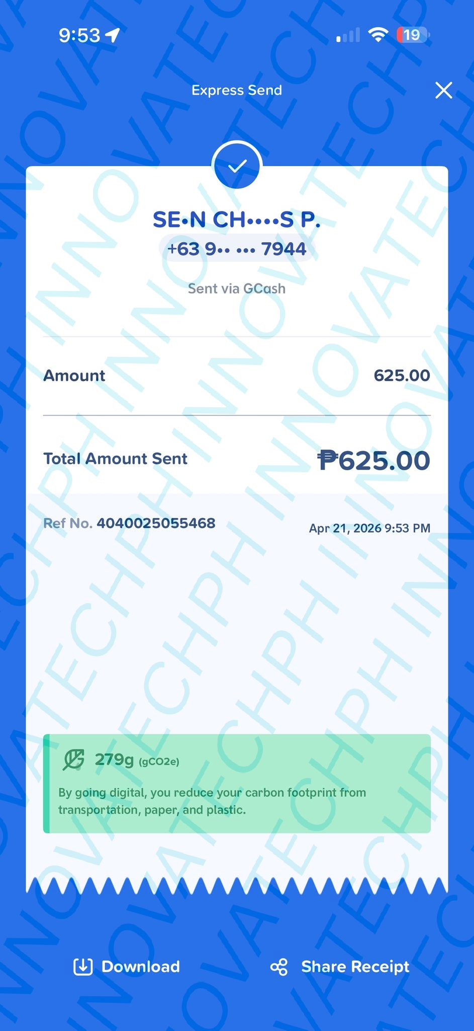 Receipt Proof
