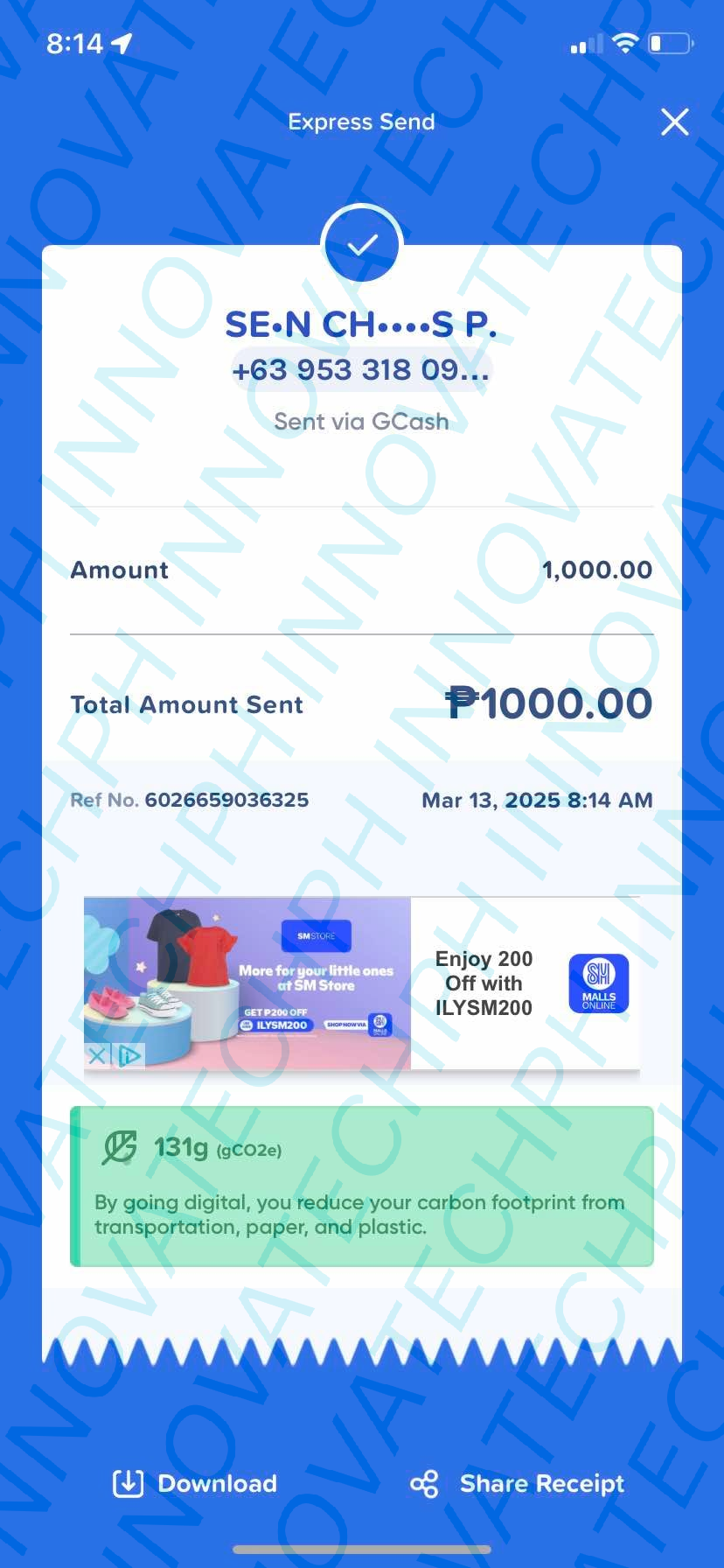 Receipt Proof