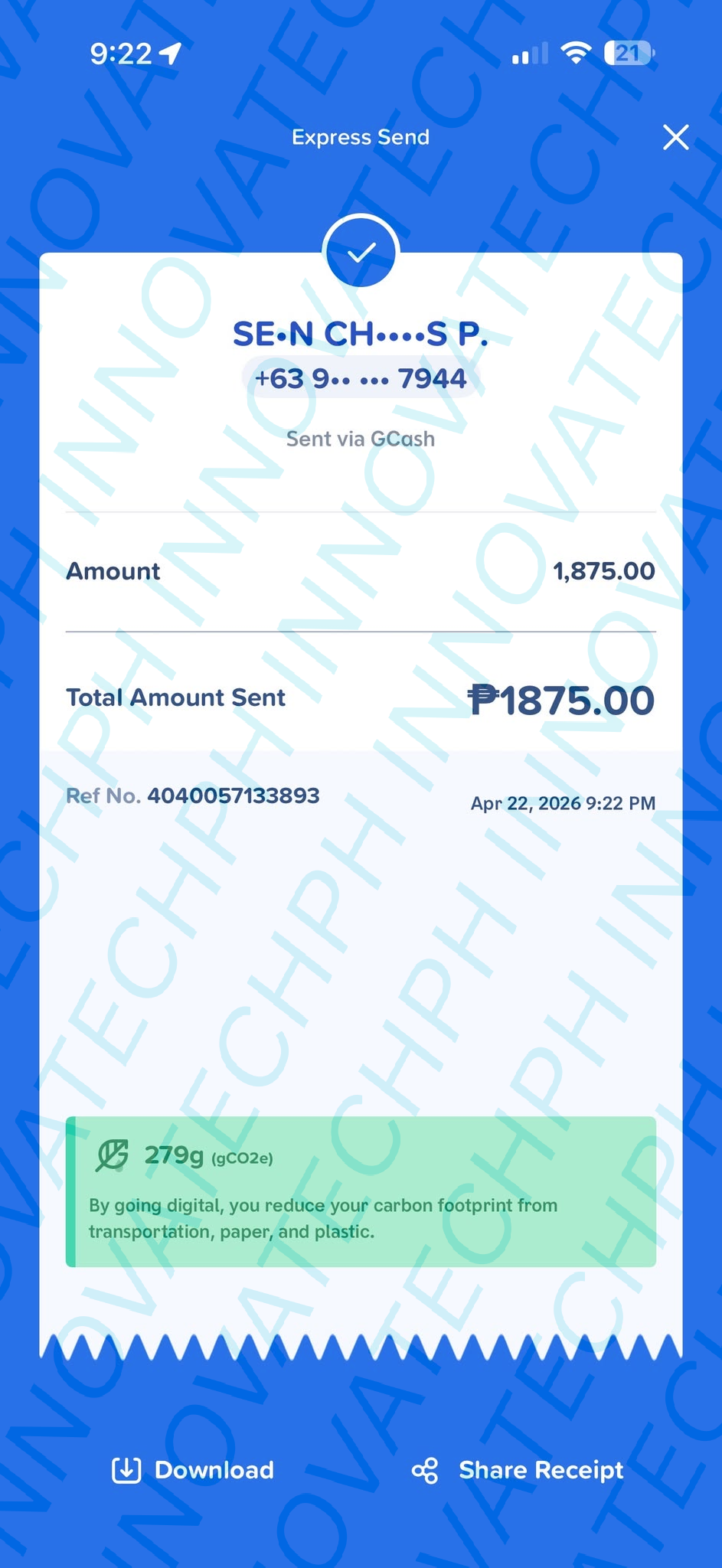 Receipt Proof